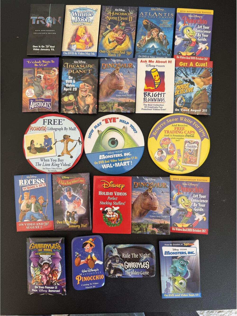 LOT vintage Disney Employee pinback advert buttons Pins